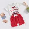imageKuriozud Big Brother Little Brother Matching Outfits Toddler Baby Boy Romper and T Shirt Shorts Set Summer ClothesBig Brother Red