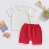 imageKuriozud Big Brother Little Brother Matching Outfits Toddler Baby Boy Romper and T Shirt Shorts Set Summer ClothesBig Brother Red