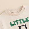 imageKuriozud Big Brother Little Brother Matching Outfits Toddler Baby Boy Romper and T Shirt Shorts Set Summer ClothesLittle Brother Green 1