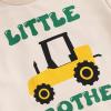 imageKuriozud Big Brother Little Brother Matching Outfits Toddler Baby Boy Romper and T Shirt Shorts Set Summer ClothesLittle Brother Green 1