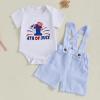 imageKuriozud My First 4th of July Outfit Baby Boy American Flag Onesie USA Bubble RomperShorts Set Fourth of July ClothesWhite Blue B