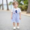 imageKuriozud My First 4th of July Outfit Baby Boy American Flag Onesie USA Bubble RomperShorts Set Fourth of July ClothesWhite Blue C