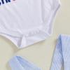 imageKuriozud My First 4th of July Outfit Baby Boy American Flag Onesie USA Bubble RomperShorts Set Fourth of July ClothesWhite Blue C