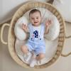 imageKuriozud My First 4th of July Outfit Baby Boy American Flag Onesie USA Bubble RomperShorts Set Fourth of July ClothesWhite Blue C