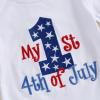imageKuriozud My First 4th of July Outfit Baby Boy American Flag Onesie USA Bubble RomperShorts Set Fourth of July ClothesWhite Blue C