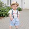 imageKuriozud My First 4th of July Outfit Baby Boy American Flag Onesie USA Bubble RomperShorts Set Fourth of July ClothesWhite Blue D
