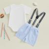 imageKuriozud My First 4th of July Outfit Baby Boy American Flag Onesie USA Bubble RomperShorts Set Fourth of July ClothesWhite Blue D