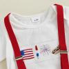 imageKuriozud My First 4th of July Outfit Baby Boy American Flag Onesie USA Bubble RomperShorts Set Fourth of July ClothesWhite Red B