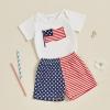 imageKuriozud My First 4th of July Outfit Baby Boy American Flag Onesie USA Bubble RomperShorts Set Fourth of July ClothesWhite Red Blue