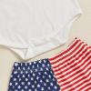 imageKuriozud My First 4th of July Outfit Baby Boy American Flag Onesie USA Bubble RomperShorts Set Fourth of July ClothesWhite Red Blue