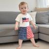imageKuriozud My First 4th of July Outfit Baby Boy American Flag Onesie USA Bubble RomperShorts Set Fourth of July ClothesWhite Red Blue