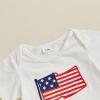 imageKuriozud My First 4th of July Outfit Baby Boy American Flag Onesie USA Bubble RomperShorts Set Fourth of July ClothesWhite Red Blue