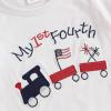 imageKuriozud My First 4th of July Outfit Baby Boy American Flag Onesie USA Bubble RomperShorts Set Fourth of July ClothesWhite Red Blue B