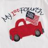 imageKuriozud My First 4th of July Outfit Baby Boy American Flag Onesie USA Bubble RomperShorts Set Fourth of July ClothesWhite Red Blue a