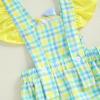 imageKuriozud Newborn Baby Easter Outfit Baby Boy Girl Eggs Overall Romper Jumpsuit Cute Spring Chicken Baby ClothesChicken Yellow Baby Girl