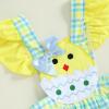 imageKuriozud Newborn Baby Easter Outfit Baby Boy Girl Eggs Overall Romper Jumpsuit Cute Spring Chicken Baby ClothesChicken Yellow Baby Girl