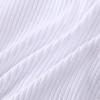 imageKuriozud Newborn Infant Baby Boy Girl Button Ribbed Romper Bodysuit Short Sleeve One Piece Patchwork ClothesWhite
