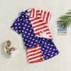 imageKuriozud Toddler Baby Boy 4th JulyHalloweenChristmas Outfits Button Down Shirt Short Pants Set Festivel Clothes4th of July Outfits Classics Usa Flag