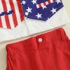 imageKuriozud Toddler Baby Boy 4th JulyHalloweenChristmas Outfits Button Down Shirt Short Pants Set Festivel Clothes4th of July Outfits Flag a