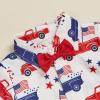 imageKuriozud Toddler Baby Boy 4th JulyHalloweenChristmas Outfits Button Down Shirt Short Pants Set Festivel Clothes4th of July Reda