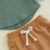 imageKuriozud Toddler Baby Boy Fall Winter Clothes Long Sleeve Crewneck Pullover Sweatshirt Jogger Pants Set 2 Piece OutfitPocket Green