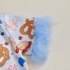 imageKuriozud Toddler Baby Girl Boy 4th of July Outfits Pajamas Set Fourth of july American Flag Button TopsShorts SleepwearAmerican Food Blue