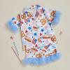imageKuriozud Toddler Baby Girl Boy 4th of July Outfits Pajamas Set Fourth of july American Flag Button TopsShorts SleepwearAmerican Food Blue