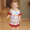 imageKuriozud Toddler Baby Girl Boy 4th of July Outfits Pajamas Set Fourth of july American Flag Button TopsShorts SleepwearAmerican Food Red