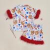 imageKuriozud Toddler Baby Girl Boy 4th of July Outfits Pajamas Set Fourth of july American Flag Button TopsShorts SleepwearAmerican Food Red