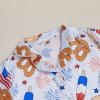 imageKuriozud Toddler Baby Girl Boy 4th of July Outfits Pajamas Set Fourth of july American Flag Button TopsShorts SleepwearAmerican Food Red