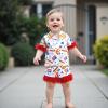 imageKuriozud Toddler Baby Girl Boy 4th of July Outfits Pajamas Set Fourth of july American Flag Button TopsShorts SleepwearAmerican Food Red