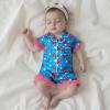 imageKuriozud Toddler Baby Girl Boy 4th of July Outfits Pajamas Set Fourth of july American Flag Button TopsShorts SleepwearBow Flag With Feather Trim