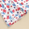 imageKuriozud Toddler Baby Girl Boy 4th of July Outfits Pajamas Set Fourth of july American Flag Button TopsShorts SleepwearButterfly White Red Blue