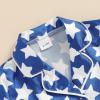 imageKuriozud Toddler Baby Girl Boy 4th of July Outfits Pajamas Set Fourth of july American Flag Button TopsShorts SleepwearStar Blue
