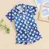 imageKuriozud Toddler Baby Girl Boy 4th of July Outfits Pajamas Set Fourth of july American Flag Button TopsShorts SleepwearStar Blue