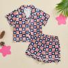 imageKuriozud Toddler Baby Girl Boy 4th of July Outfits Pajamas Set Fourth of july American Flag Button TopsShorts SleepwearStar Red
