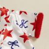 imageKuriozud Toddler Baby Girl Boy 4th of July Outfits Pajamas Set Fourth of july American Flag Button TopsShorts SleepwearStar Red a