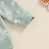imageKuriozud Toddler Baby Girl Fall Winter Clothes Cute Print Long Sleeve Crewneck Sweatshirt and Jogger Pants Set 2 Piece OutfitDaisy Green