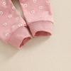 imageKuriozud Toddler Baby Girl Fall Winter Clothes Cute Print Long Sleeve Crewneck Sweatshirt and Jogger Pants Set 2 Piece OutfitDaisy Pink