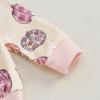 imageKuriozud Toddler Baby Girl Fall Winter Clothes Cute Print Long Sleeve Crewneck Sweatshirt and Jogger Pants Set 2 Piece OutfitPumpkin Floral Beige