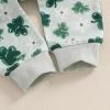 imageKuriozud Toddler Baby Girl Fall Winter Clothes Cute Print Long Sleeve Crewneck Sweatshirt and Jogger Pants Set 2 Piece OutfitSt Patricks Day Lucky Pink