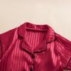 imageKuriozud Toddler Kids Little Girls Summer Satin Pajamas Satin Silky Pjs Set Short Sleeve Button Down Nightwear SleepwearRed