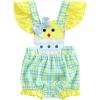 imageKuriozud Newborn Baby Easter Outfit Baby Boy Girl Eggs Overall Romper Jumpsuit Cute Spring Chicken Baby ClothesChicken Yellow Baby Girl