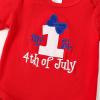 imageKuriozud 4th of July Baby Girl Dress Outfits USA Romper BodysuitTutu Skirt Set Newborn Girl First Fourth of July ClothesRed