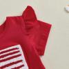 imageKuriozud 4th of July Baby Girl Dress Outfits USA Romper BodysuitTutu Skirt Set Newborn Girl First Fourth of July ClothesRed Usa Flag