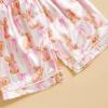 imageKuriozud 4th of July Baby Girl Pajamas Silk Stain Pjs Summer Shirt TopsShorts 2Piece Set Toddler Kids Little Girl SleepwearPink Bunnybow