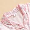 imageKuriozud 4th of July Baby Girl Pajamas Silk Stain Pjs Summer Shirt TopsShorts 2Piece Set Toddler Kids Little Girl SleepwearPink Bunnydot