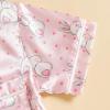 imageKuriozud 4th of July Baby Girl Pajamas Silk Stain Pjs Summer Shirt TopsShorts 2Piece Set Toddler Kids Little Girl SleepwearPink Bunnydot