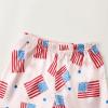 imageKuriozud 4th of July Baby Girl Pajamas Silk Stain Pjs Summer Shirt TopsShorts 2Piece Set Toddler Kids Little Girl SleepwearPink Flag