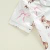 imageKuriozud 4th of July Baby Girl Pajamas Silk Stain Pjs Summer Shirt TopsShorts 2Piece Set Toddler Kids Little Girl SleepwearWhite Bunnybow